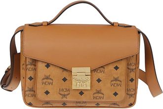 MCM Tracy Satchel - Dames - Handtassen - Bruin - ONE Size - Leer - Tassen