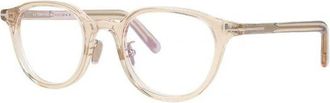 Tom Ford Eyeglasses Square Full Rim, Transparent Brown Frame And Clear Demo Lens Lens Ft5857-D-B072