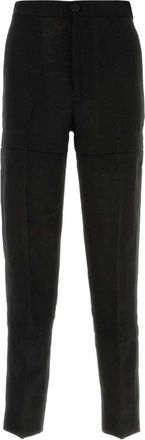 SETCHU Hook & Eye Pants Linen - Heren - Slim Fit Broeken - Zwart - L - Linnen - Broeken