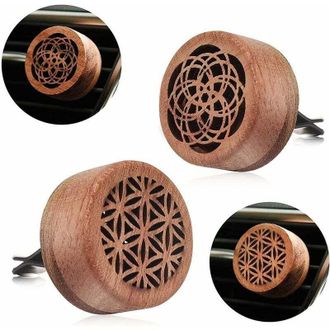 OEM Juego De 2 Difusores De Aceites Esenciales Para Coche (dise&ntilde;o Hueco Aleatorio), Difusor De Aromaterapia Con Clip Para La Rejilla De Ventilaci&oacute;n Del Co
