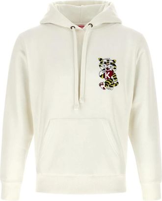 Kenzo Wild Tiger Hoodie - Dames - Hoodies - Beige - M - Katoen - Hoodies & sweatvesten