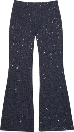 Ines De La Fressange Charlyse Wijde Broek - Dames - Wijde Broeken - Blauw - M - Katoen - Broeken