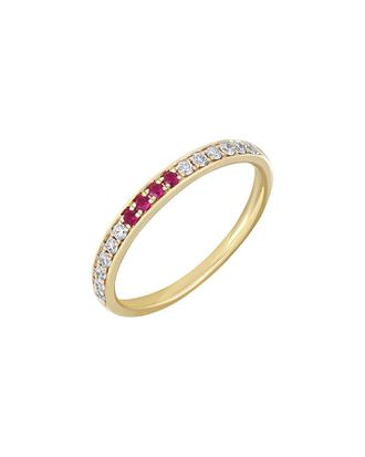 Bony Levy 18K 0.24 ct. tw. Diamond & Ruby Ring