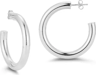 Glaze Jewelry 14K Gold Plated Sterling Silver Hoop Earrings at Nordstrom Rack