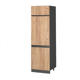 Vicco Armario Para Frigor&iacute;fico Empotrado R-line, Roble Dorado, 60 Cm Forma De J