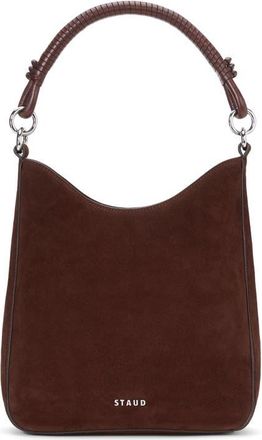 Staud Mel Suede Shoulder Bag in Mahogany at Nordstrom