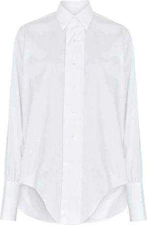 Maison Margiela Katoenen Shirt - Dames - Overhemden - Wit - 3XS - Katoen - Overhemden