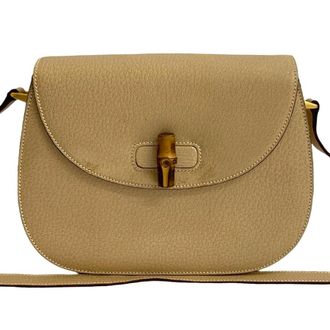 Gucci Pre-owned Gucci Grained Calfskin Bamboo Crossbody UMLRCH2CGDPYS84U