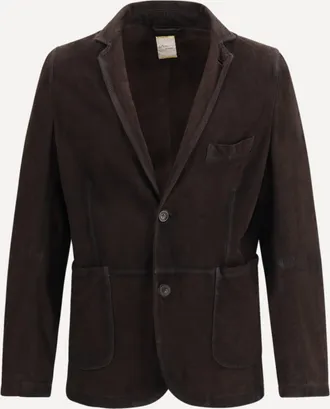 D&acute;Amico Single-breasted Jacket in suede Male 54