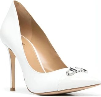 Michael Kors Parker Lederen Pump - Dames - Pumps - Wit - 40 EU - Leer - Schoenen