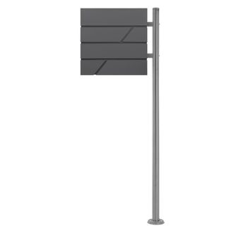 ML Design Buz&oacute;n de acero inoxidable antracita + soporte 120cm