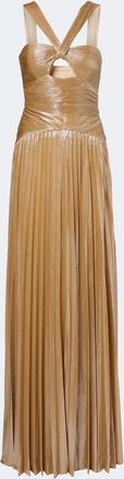 Retrof&ecirc;te Retrof&ecirc;te Solace pliss&eacute; halterneck gown