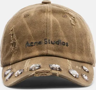 Acne Studios Cappello da baseball con cristalli