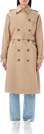 A.P.C. Beige Double Breasted Trench Coat