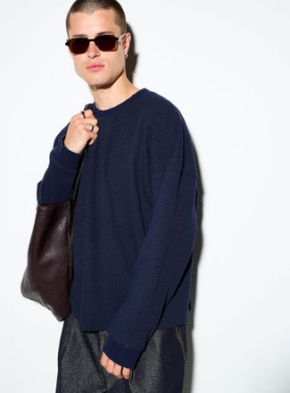 Le 31 Mens Worn waffled jersey T-shirt Imported from Seoul