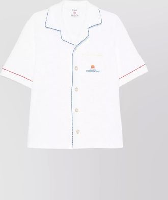 Casablanca relaxed fit shirt with pocket and piping