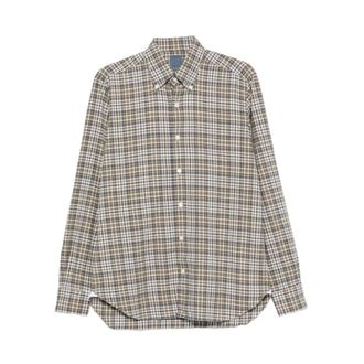 Barba Geruite button-down blouse - Heren - Casual Overhemden - Veelkleurig - XL - Katoen - Overhemden