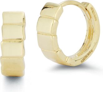 Ember Fine Jewelry 14K Gold Tiled Small Hoops