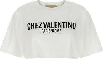 Valentino T-shirt met print - Dames - T-shirts - Wit - M - Katoen - Tops
