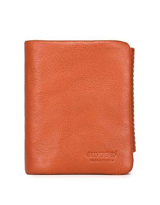 OLD TREND Clover Genuine Leather Slim Secure Trifold RFID Wallet in Caramel at Nordstrom