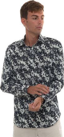 Carrel Camicia classica da uomo Bianco-blu Carrel Uomo