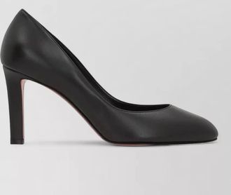 Christian Louboutin fannylove leather pumps block heel pointed toe