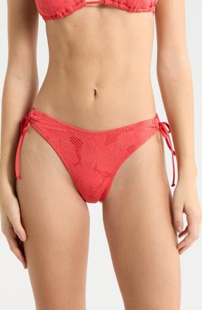 Rip Curl Oasis Jacquard Bikini Bottoms in Red at Nordstrom, Size Xx-Large