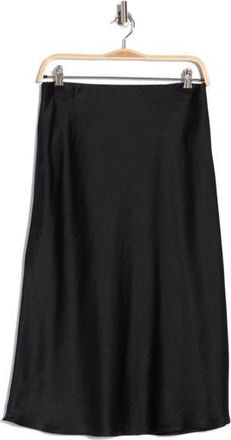 Nordstrom Rack Textured Satin Midi Skirt in Black at Nordstrom Rack, Size Xx-Small