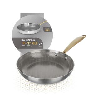 KASANOVA Padella 22 cm triplo strato Tri Ply - Gold