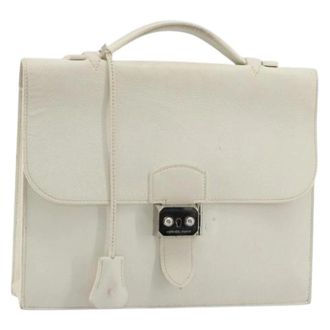 Herm&egrave;s Pre-owned Hand Bag - Dames - Pre-owned - Wit - Maat: ONE Size Leer
