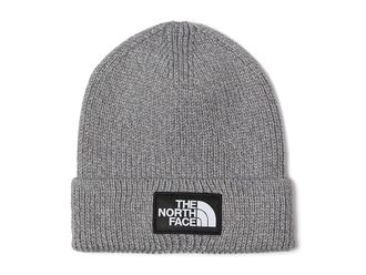 The North Face TNF Logo Box Cuffed Beanie Caps TNF Medium Grey Heather, Polyester