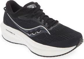 Saucony Triumph 21 Running Shoe -Wide Width Available in Black/White at Nordstrom Rack, Size 12