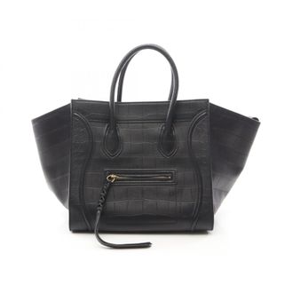 Celine Black Leather Handbag Tote Bag (Pre-Owned)