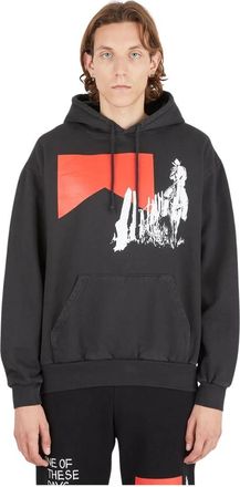 One Of These Days Fence Line Hooded Sweatshirt - Heren - Hoodies - Zwart - L - Katoen - Hoodies & sweatvesten