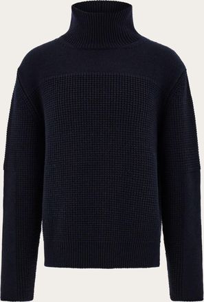 Ferragamo Uomo Maglia con collo alto Blu