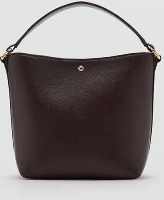 Mango Borsa bucket similpelle cioccolato - Donna - Taglia unica - MANGO