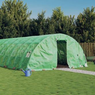 vidaXL Vidaxl - Invernadero Con Estructura De Acero Verde 30 M&sup2; 6x5x2,3 M