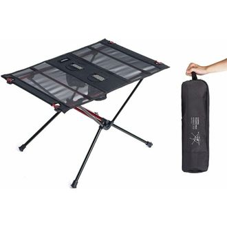 OEM Mesa De Picnic Ultraligera Para Exteriores, Plegable, De Aleaci&oacute;n De Aluminio Negro, 59 X 40 Cm
