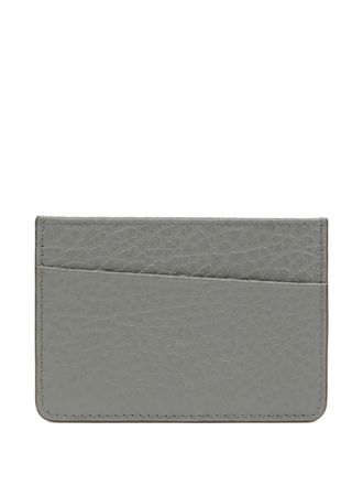 Maison Margiela leather card holder - unisex - Grained Calf Leather/Viscose - One Size - Grey