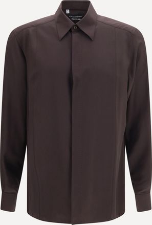 Dolce & Gabbana Martini cr&ecirc;pe de chine Shirt Male 42