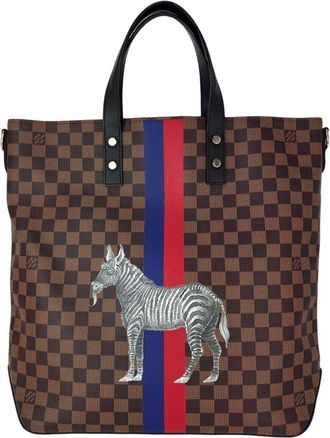 Louis Vuitton Brown Damier Ebene Canvas Savane Zebra Atlas Tote (Authentic Pre-Loved)