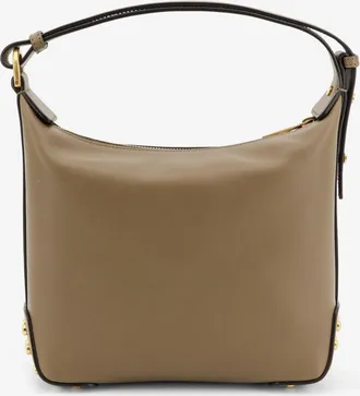 Tod's Womens Leather Mini Bag With Metal Dots Brown Handbags Hand