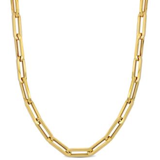 Amour 6.5mm Oval Link Chain Necklace in 10k Yellow Gold - 16.5 in