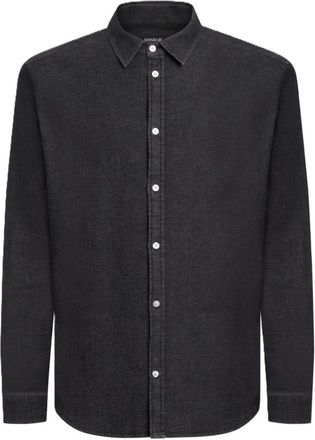 Dondup camicie Poliestere - Heren - Spijkeroverhemden - Zwart - L - Denim - Overhemden