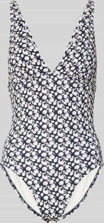 Marc O'Polo Badeanzug mit Allover-Muster in Dunkelblau, Gr&ouml;&szlig;e XL