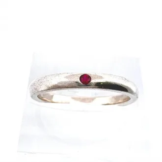 Tiffany & Co. Silver Red Color Silver 925 Band Ring (Pre-Owned)