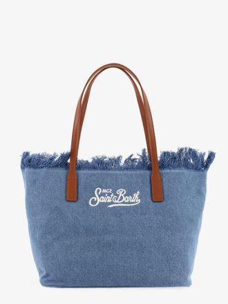 MC2 Saint Barth Borsa a spalla City bag in denim con logo ricamato frontale - MC2 SAINT BARTH - gender_Woman