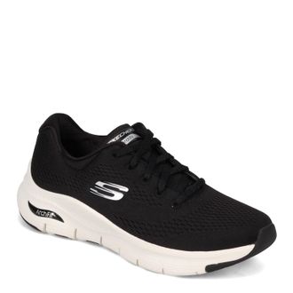 Skechers Womens Arch Fit Big Appeal Sneaker,Black Mesh / White Trim,6.5 UK