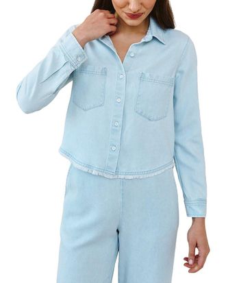 Bella Dahl Two Pocket Fray Hem Shirt