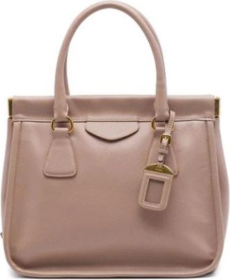 Prada Pre-owned Saffiano Leren Tote - Dames - Vintage Handtas - Bruin - ONE Size - Leer - Vintage